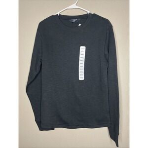 Members Mark Double Knit Black Crew Neck Long Sleeve Top Shirt Size Small NWT